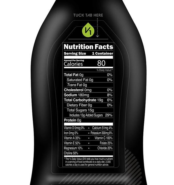 Vital 1 Zero Sugar - Lemon Lime Ingredients