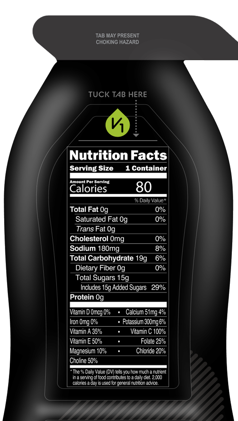 Vital 1 Zero Sugar - Lemon Lime Ingredients